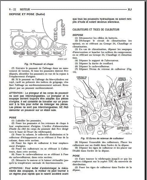 Manuel d'atelier Moteur VM 2litres 5 TD version Jeep