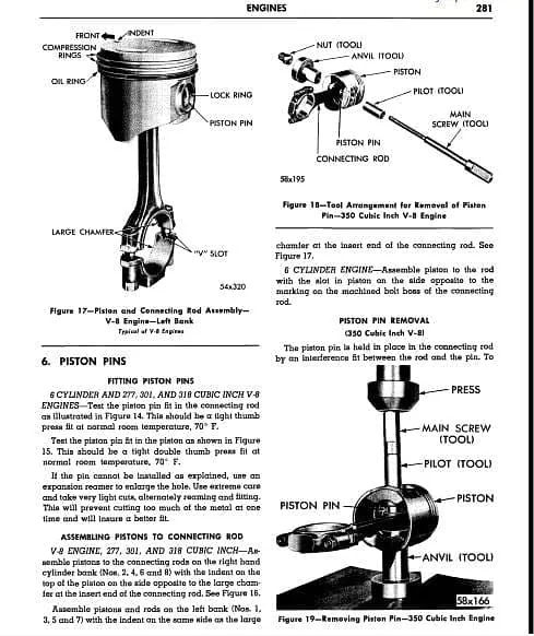 Manuel d'atelier Workshop manual Plymouth 1957 1958