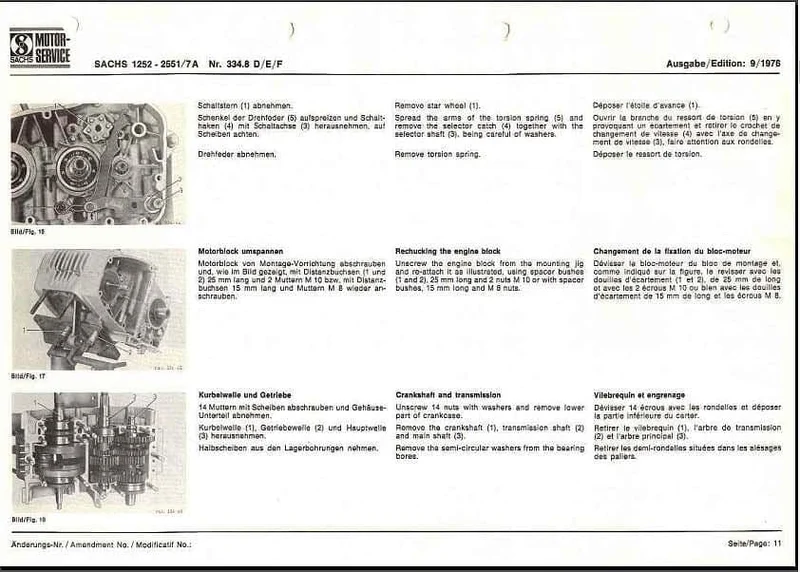 manuel d'atelier Sachs 125 175 7 vitesses