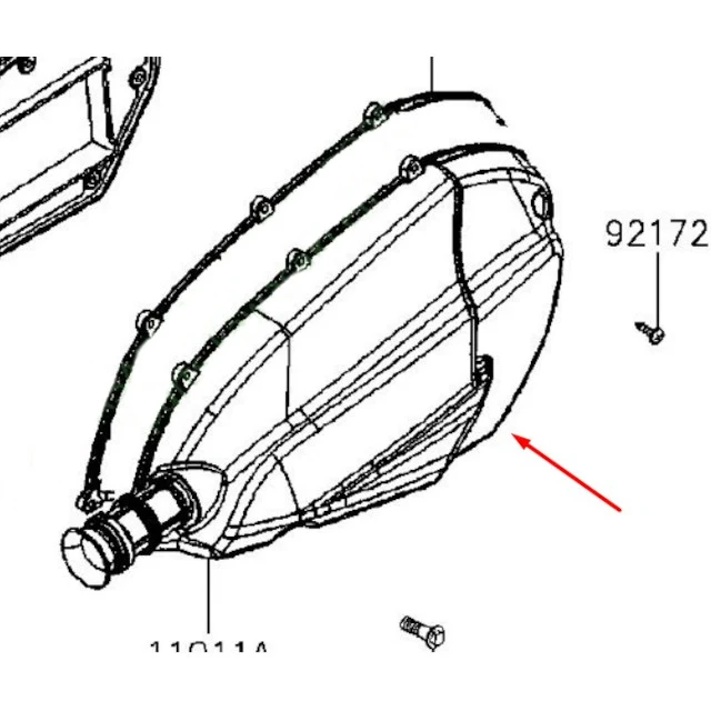 Tapa caja filtro de aire Kawasaki J125