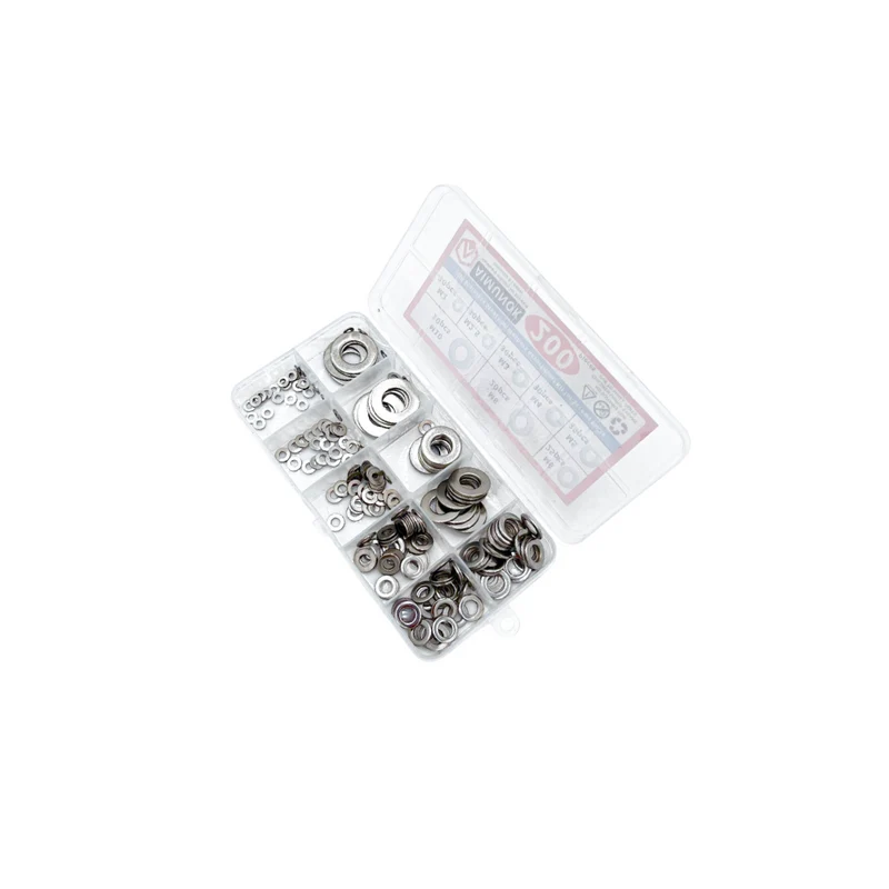 Anneaux en acier inoxydable 200 pièces M2 à M10