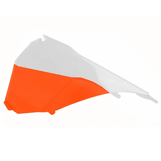 Tapas Filtro Aire brillante KTM 125/200/250/300/450/500EXC 250/350EXC-F 14-16 Polisport - blanco-naranja KTM