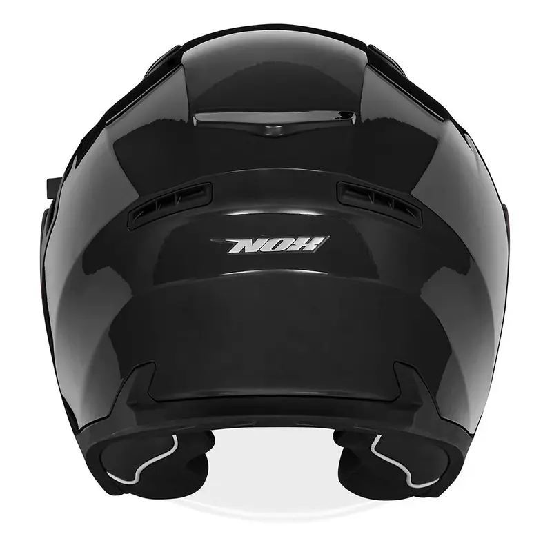 Casque jet - N130 noir brillant