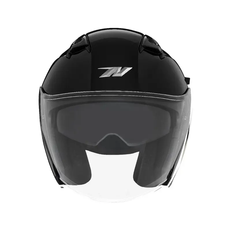 Casque jet - N130 noir brillant
