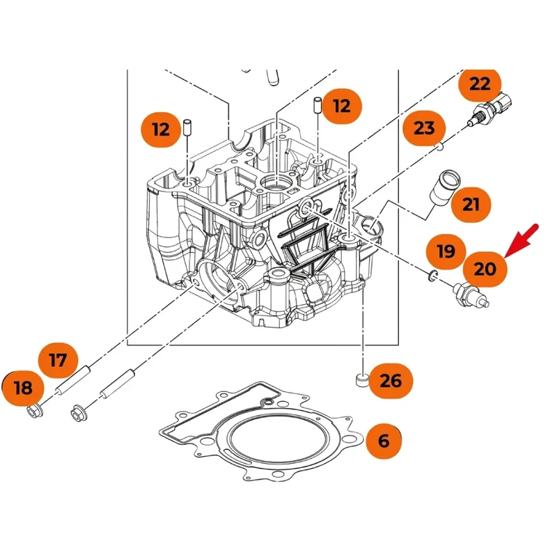 Sensor presión de aceite KTM Duke 125 / 200 / 250 / 390
