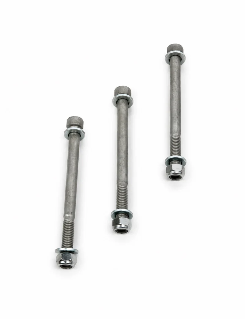 Axe moteur AM6 avec écrous rondelle