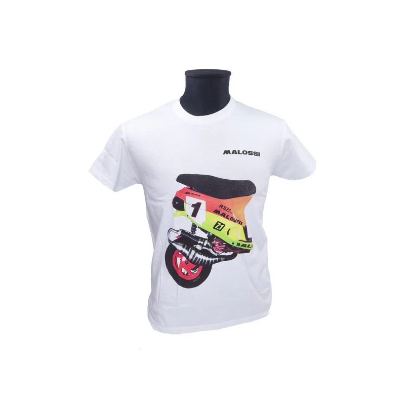 T-shirt malossi zip sp98 blanc