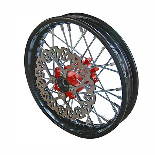 Llanta delantera aluminio completa 1.4x10" buje CNC Pitbike YCF 50