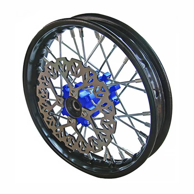Llanta delantera aluminio completa 1.4x10" buje CNC Pitbike YCF 50