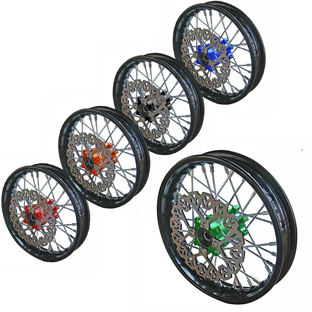 Llanta delantera aluminio completa 1.4x10" buje CNC Pitbike YCF 50