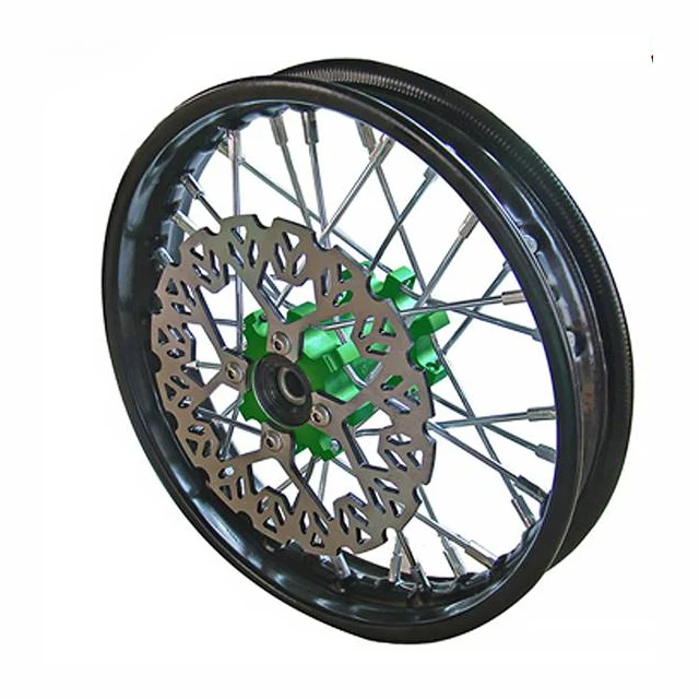 Llanta delantera aluminio completa 1.4x10" buje CNC Pitbike YCF 50