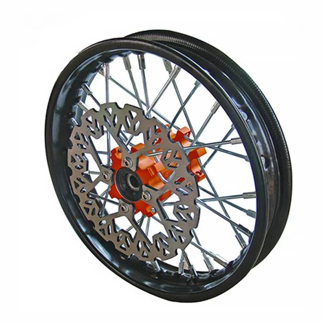 Llanta delantera aluminio completa 1.4x10" buje CNC Pitbike YCF 50