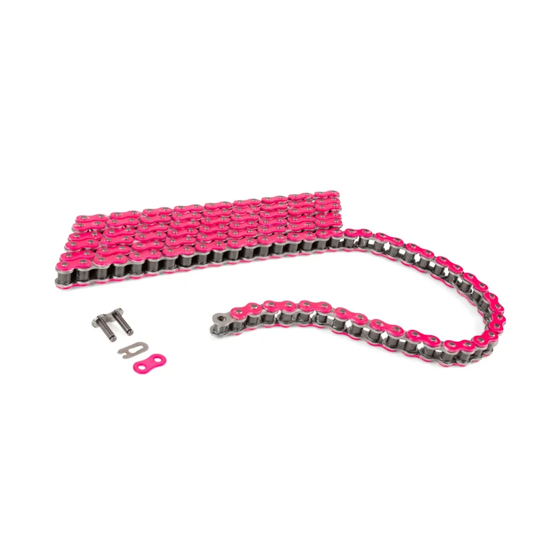 Cadena de transmisión paso 428 140 eslabones Stage6 - Neón Rosa