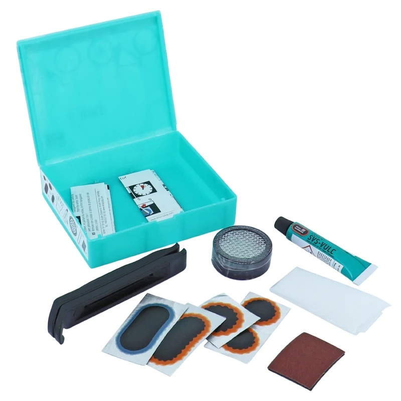 Kit Réparation Chambre A Air Tip Top Tt09 E-Bike A Suspendre 4 Rustines + 1 F2 Pour Pneu Bleu Renforcé + Colle 5G + Papier Ponce + 2 Demontes Pneus) Avec Notice (5060900)