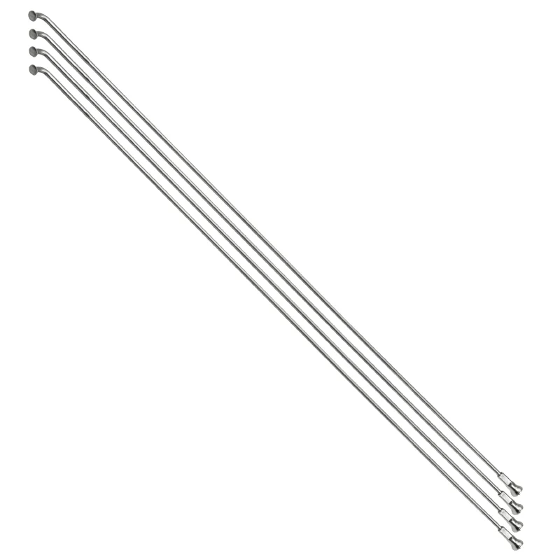 Rayon Renforcé INOX Argent 2,0 mm Avec Tête Coudée En 2,3 mm L 282 mm Avec Écrou (Vendu Par 4)