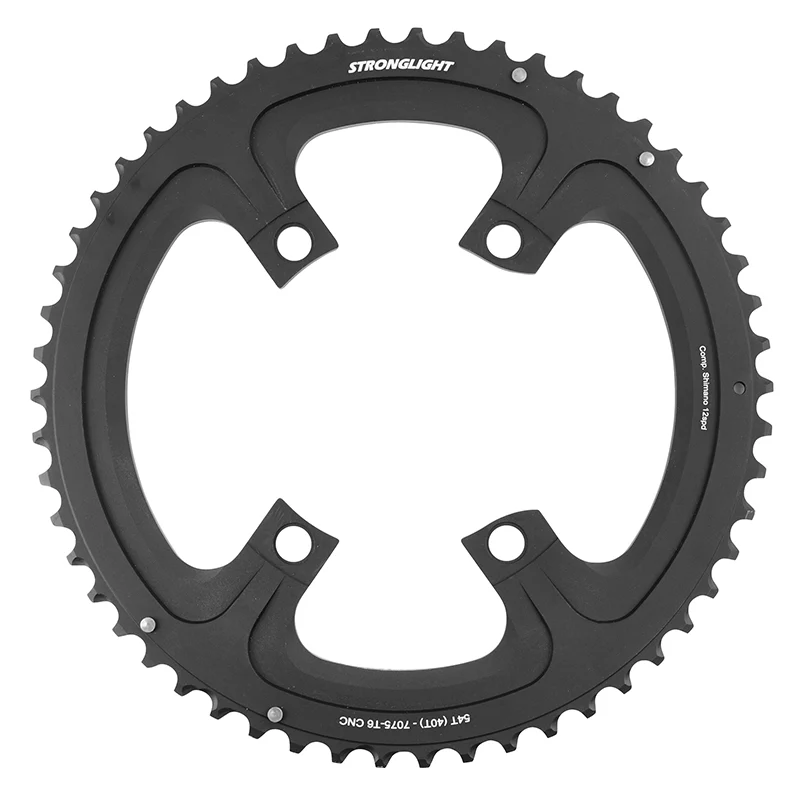 Plateau Route 4 branches Ø 110 Pour Shimano Ultegra R8100- Dura-Ace R9200- 105 R7100 Stronglight Double 54 dents Extérieur Noir Alu 12V. Pour Intérieur 40 dents (Penser A Commander Le Kit Intravis Correspondant)