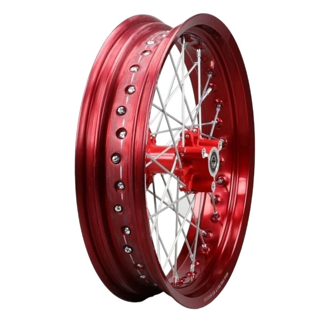 Rueda trasera 17" completa sin neumático Rieju MRT 50 / Marathon 125 - rojo