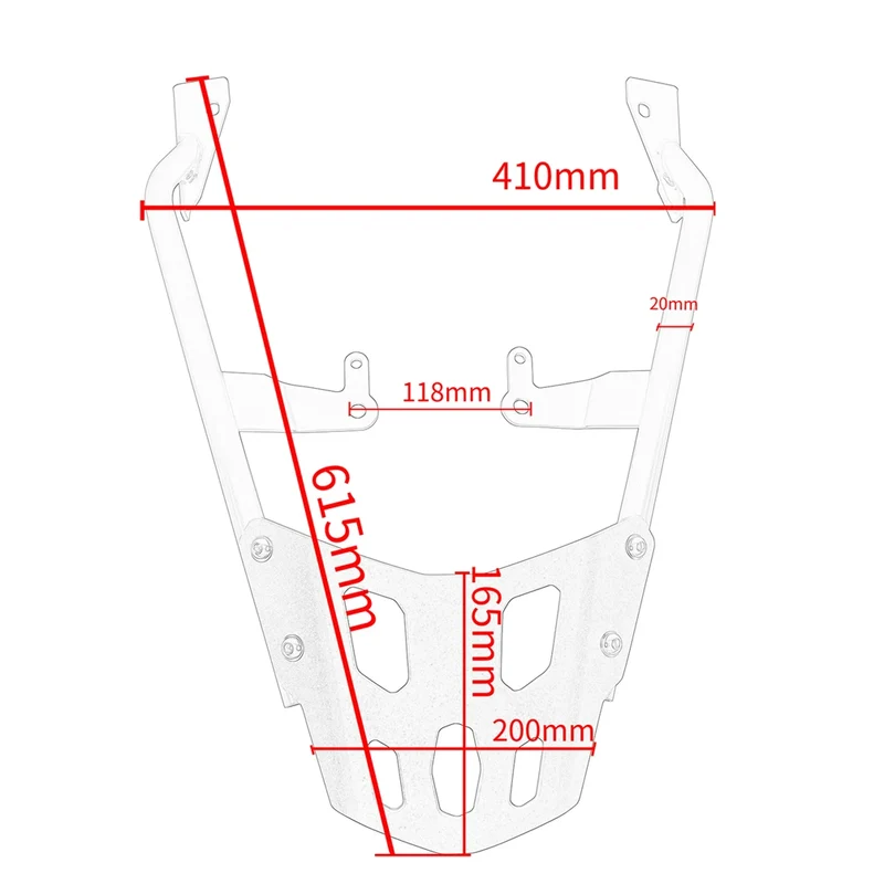 X-ADV750 Rear Luggage Cargo Rack Carrier Mount Backrest for Honda X-ADV XADV 750 2021 2022 2023 Motorcycle Shelf Holder Parts