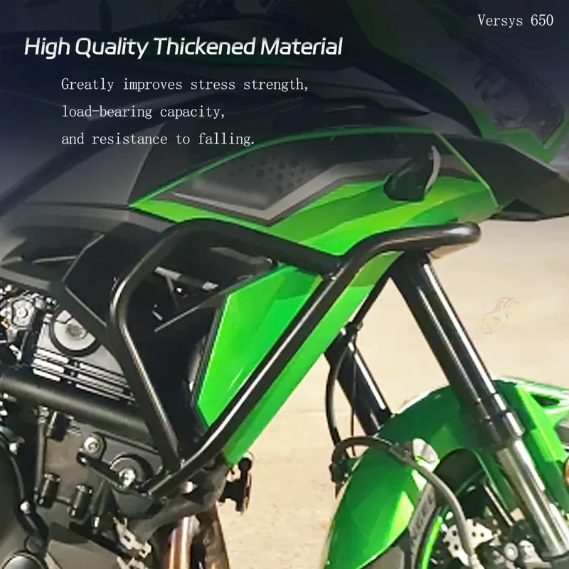 MTK For Kawasaki Versys 650 Versys650 2022 2023 Motorcycle Crash Bar Engine Guard Fall Protection Bumper Accessories