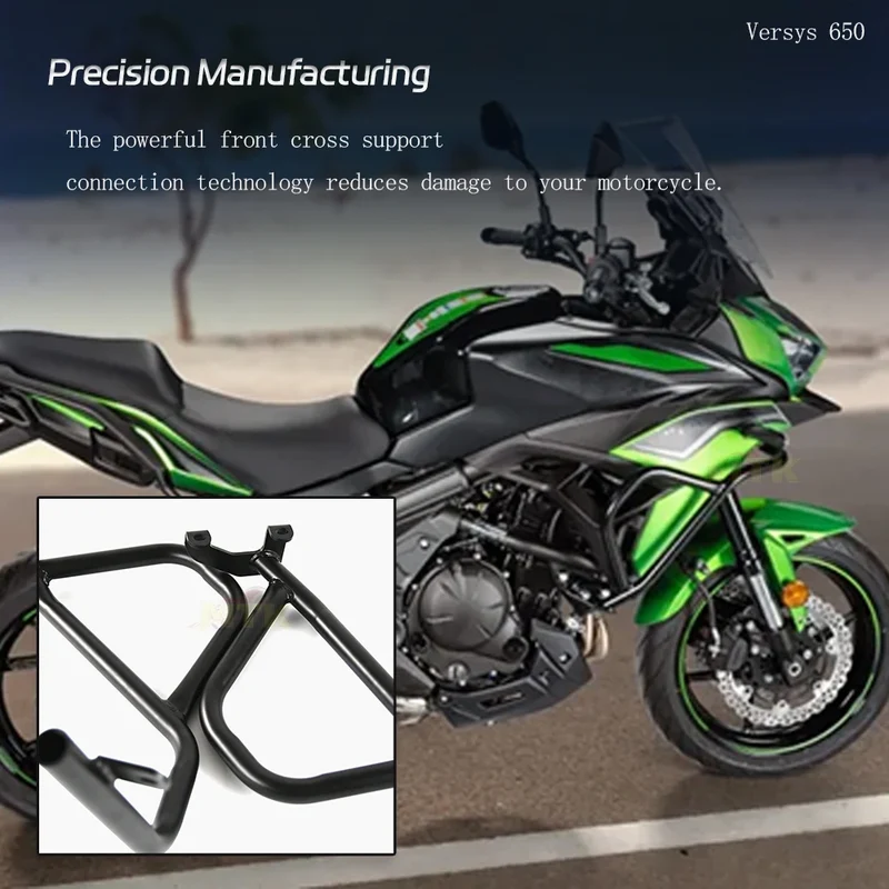 MTK For Kawasaki Versys 650 Versys650 2022 2023 Motorcycle Crash Bar Engine Guard Fall Protection Bumper Accessories