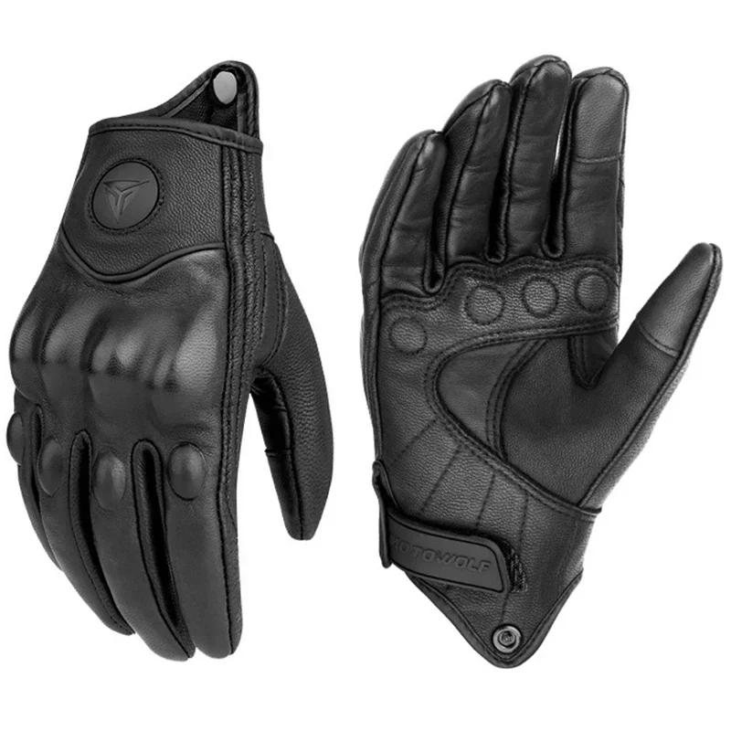 Motorcycle Leather Carbon Fiber Gloves Summer Winter Cross-country Mountain Bike Motorcycle Gloves Riding Motorcycle Rider Glove