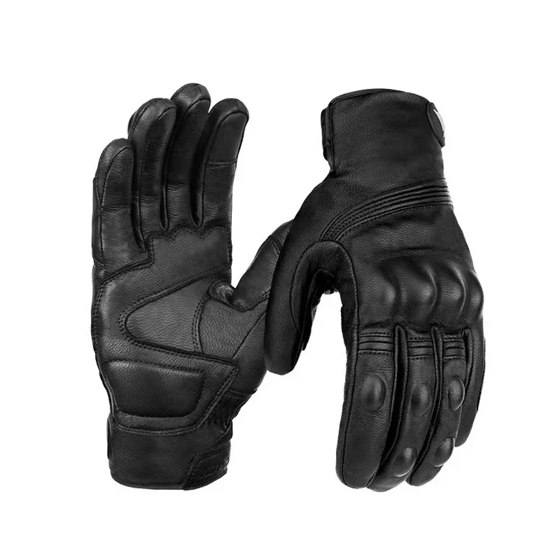 Motorcycle Leather Carbon Fiber Gloves Summer Winter Cross-country Mountain Bike Motorcycle Gloves Riding Motorcycle Rider Glove