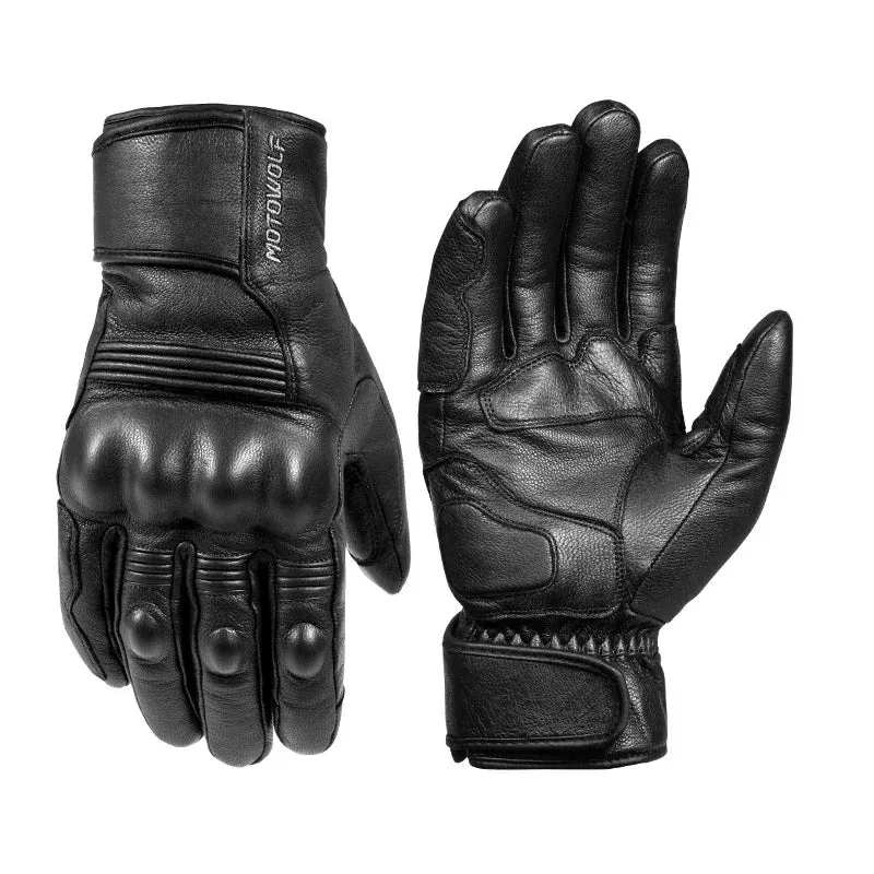 Motorcycle Leather Carbon Fiber Gloves Summer Winter Cross-country Mountain Bike Motorcycle Gloves Riding Motorcycle Rider Glove