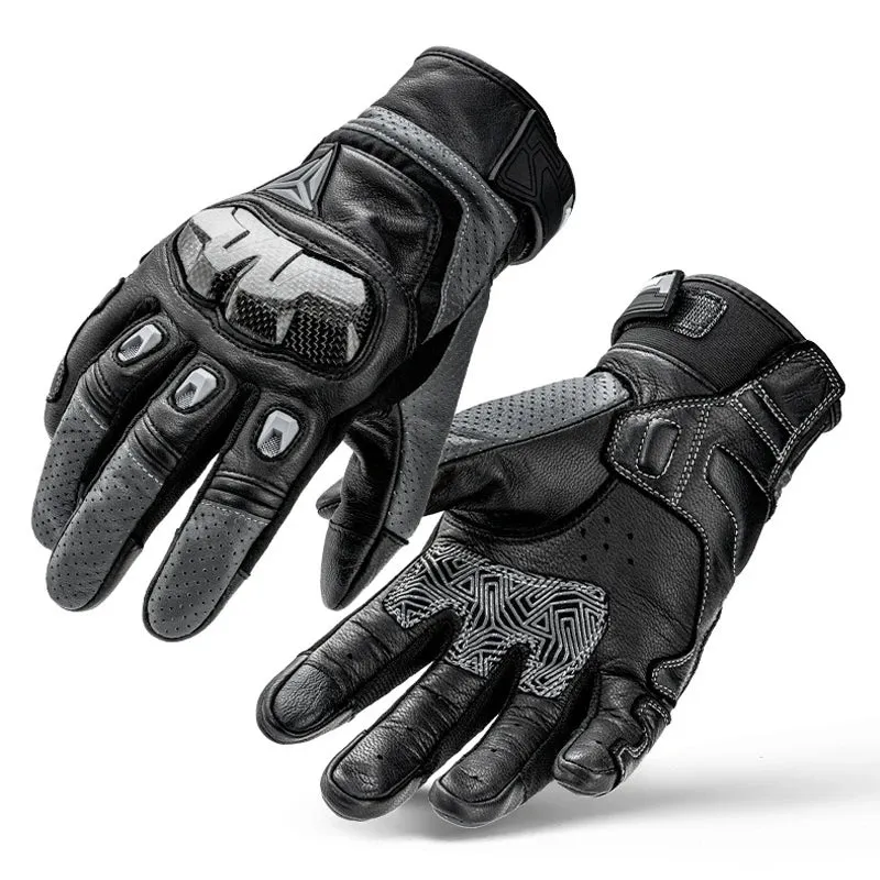 Motorcycle Leather Carbon Fiber Gloves Summer Winter Cross-country Mountain Bike Motorcycle Gloves Riding Motorcycle Rider Glove