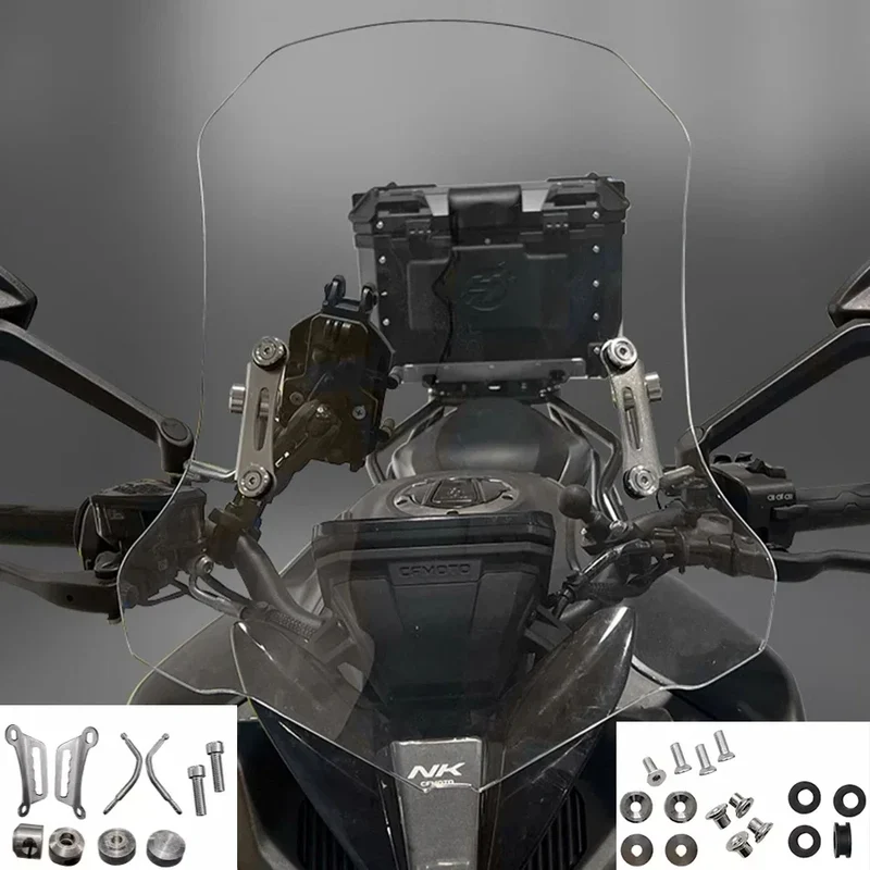 For CFMOTO 800NK NK800 Motorcycle Sports Visor Windscreen Windshield Windscreen With Mounting Bracket Deflector for CF 800 NK