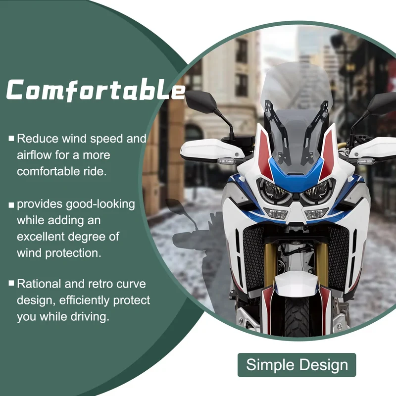 CRF1100L Windshield Touring Windscreen For Honda CRF 1100L CRF1100 L Africa Twin Adventure Sports 2020 2021 2022 Front Cowl Kit
