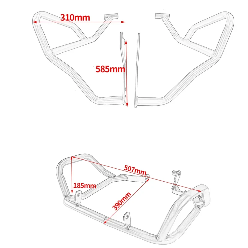for Honda CB 500X 2019-2022 2018 2019 CB500X Engine Guard Highway Crash Bar Bars Motorcycle Frame Protection Bumper Accessories