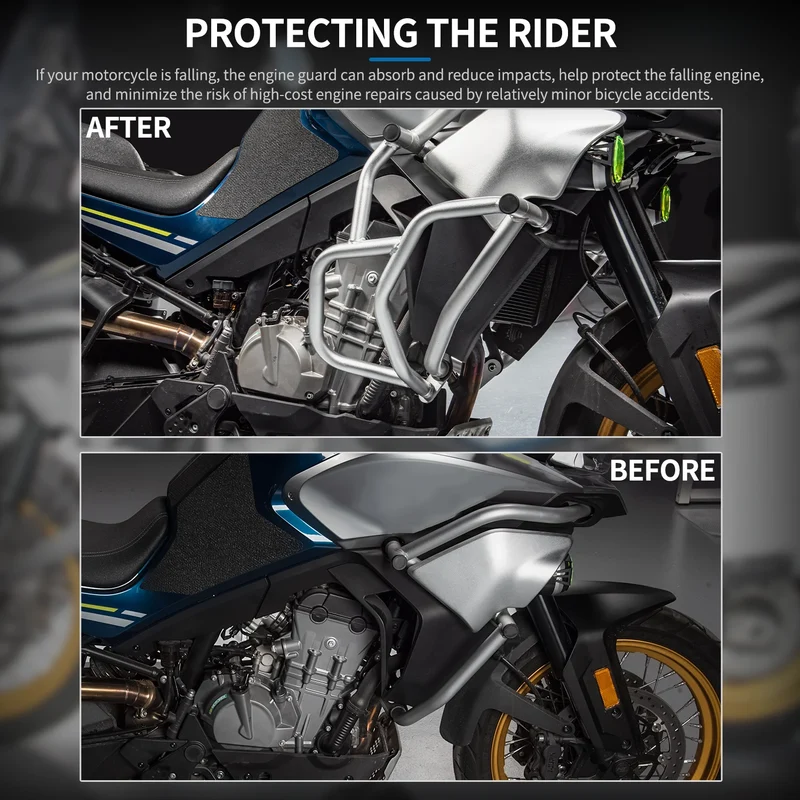 For CFMOTO 800MT 2021 2022 2023 Engine Guard Highway Crash Bar Motorcycle Frame Protection Bumper 800 MT Accessories