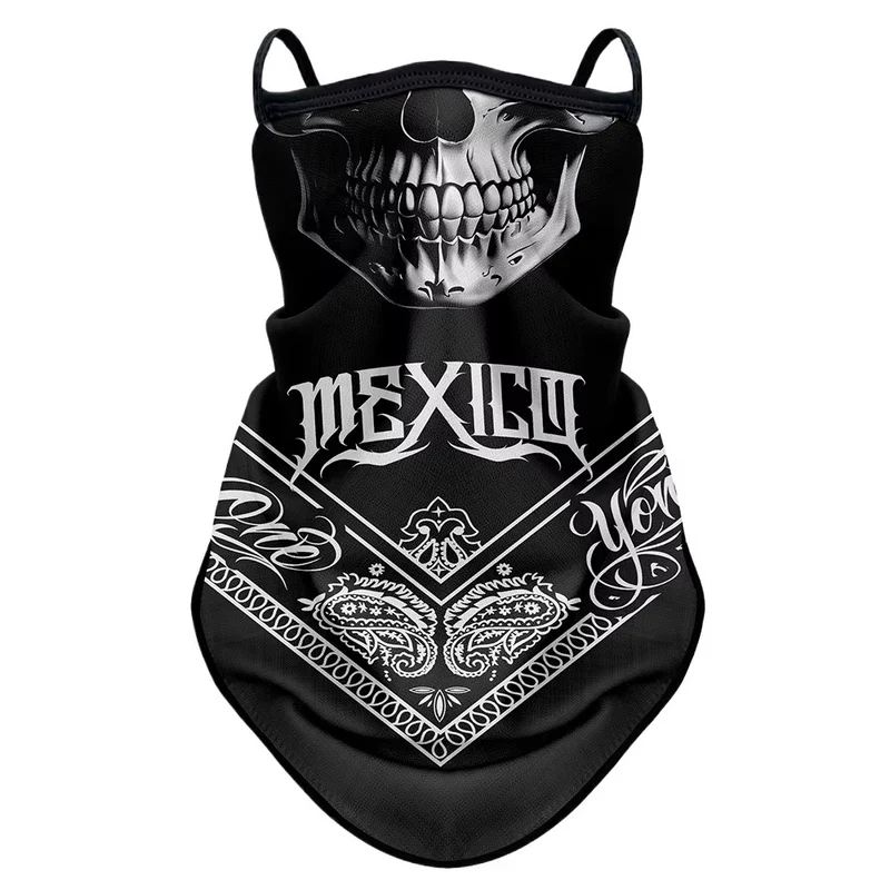 Tour de cou moto - Tête de mort mexico