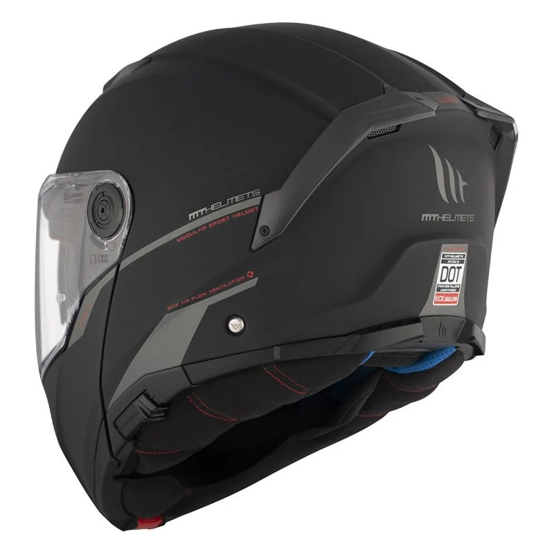 Casque moto modulable - Atom noir