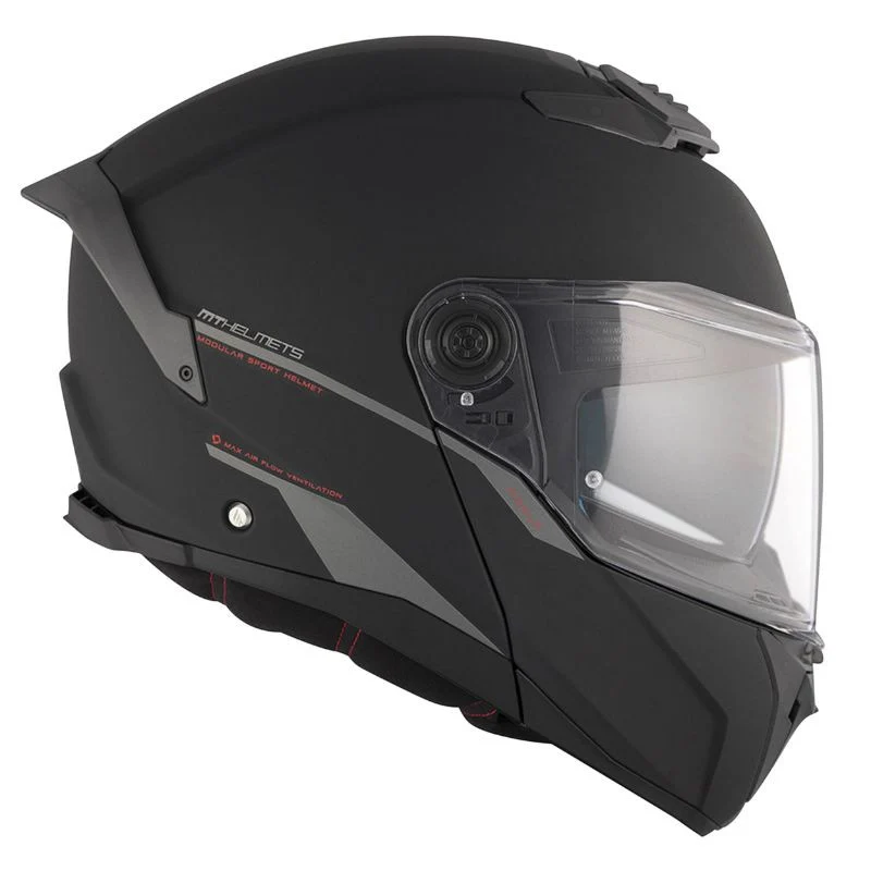 Casque moto modulable - Atom noir