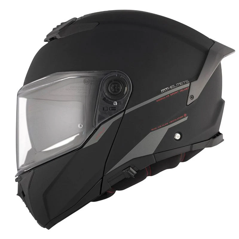 Casque moto modulable - Atom noir