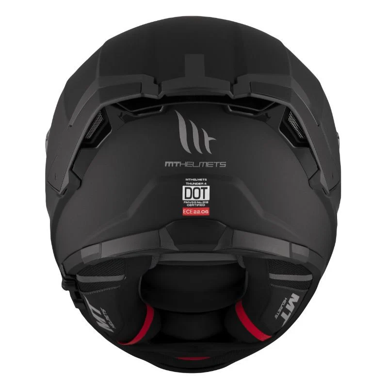 Casque intégral moto - Thunder uni noir mat