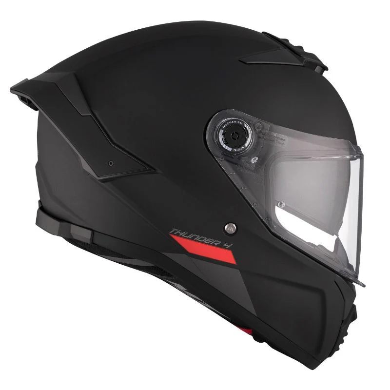 Casque intégral moto - Thunder uni noir mat