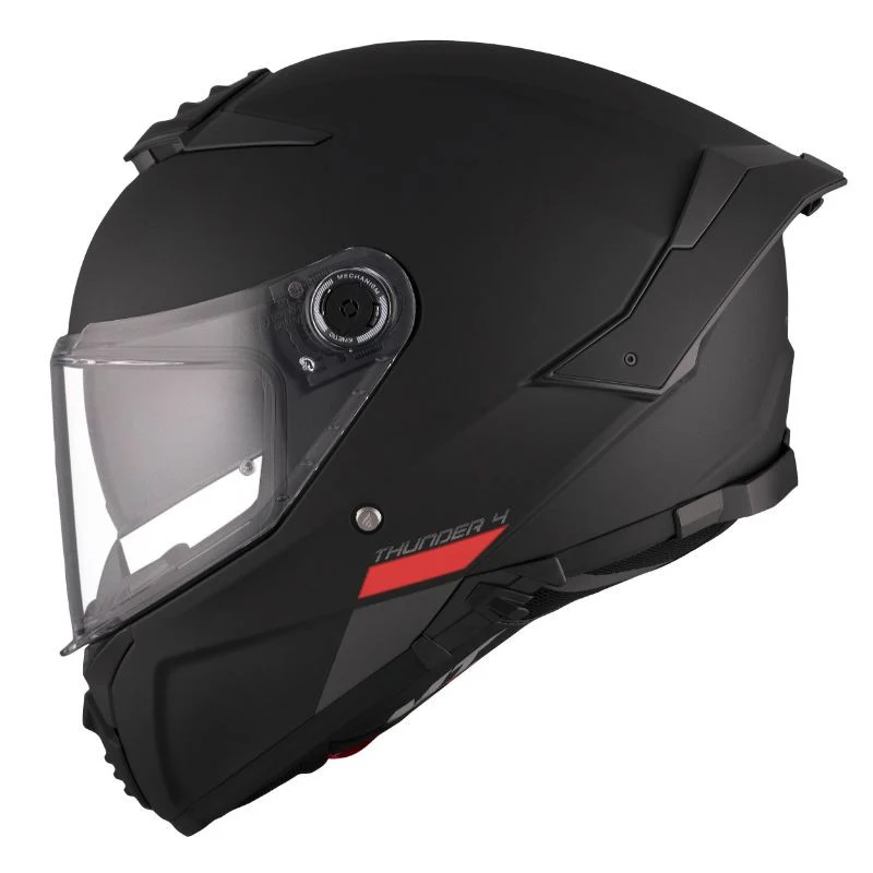 Casque intégral moto - Thunder uni noir mat
