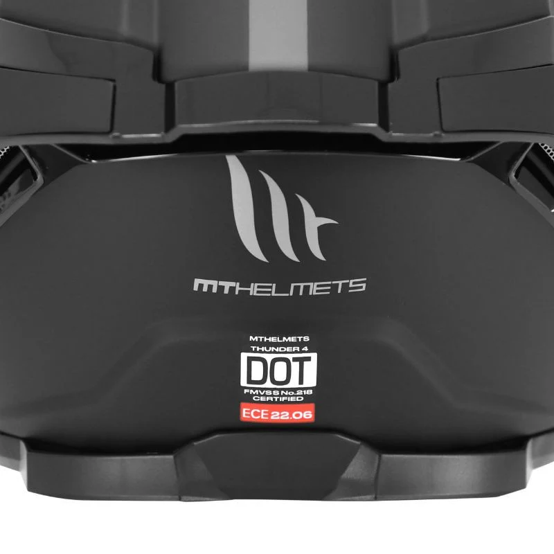 Casque intégral moto - Thunder uni noir mat