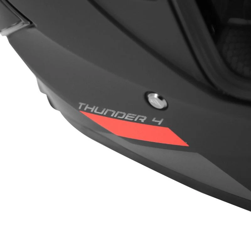 Casque intégral moto - Thunder uni noir mat