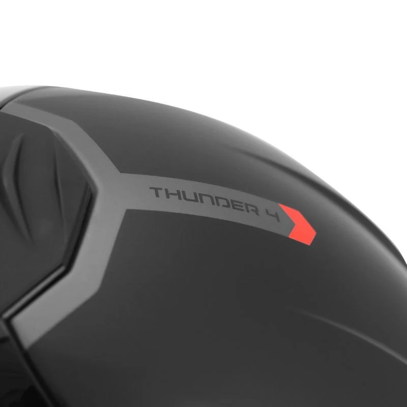 Casque intégral moto - Thunder uni noir mat