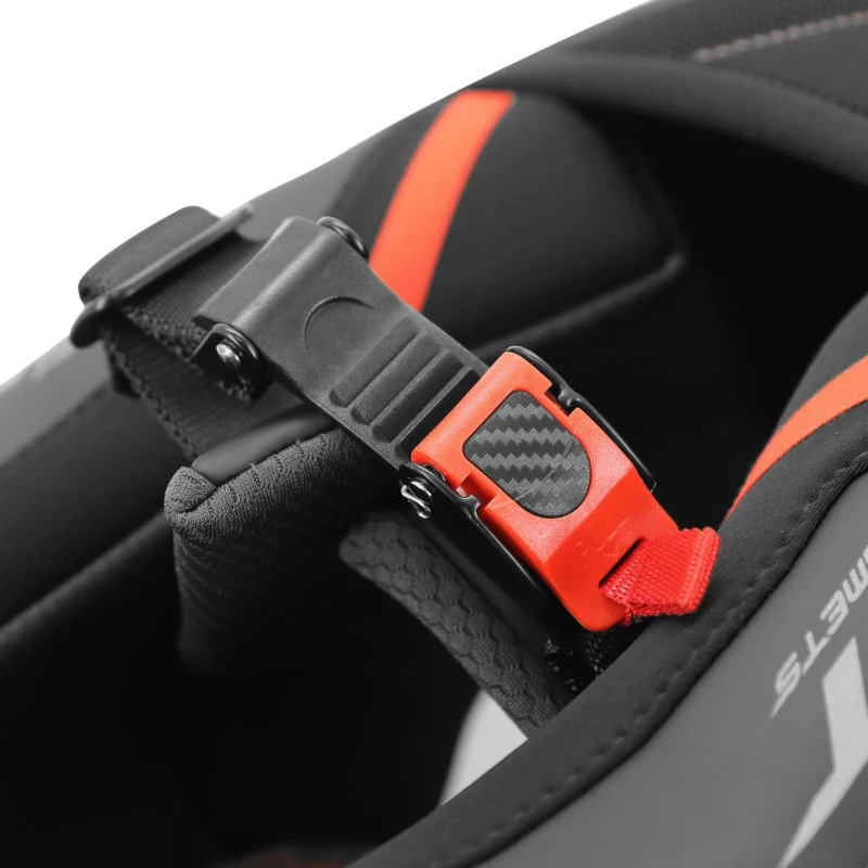 Casque intégral moto - Thunder gris rouge mat
