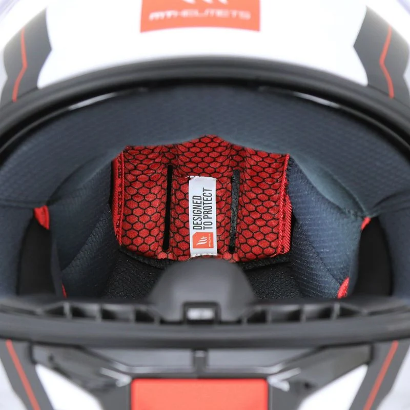 Casque intégral moto - Thunder gris rouge mat