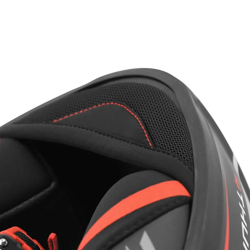 Casque intégral moto - Thunder gris rouge mat