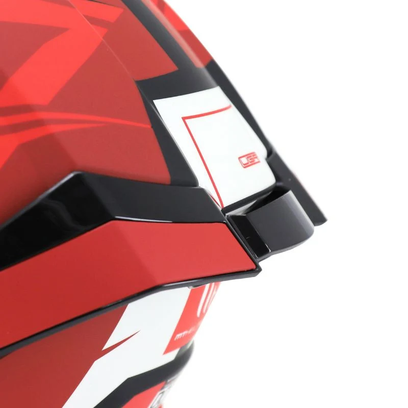 Casque intégral moto - Thunder gris rouge mat