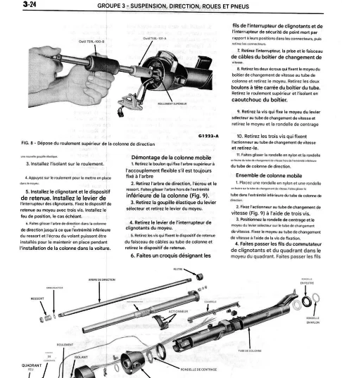 Manuel d'atelier Ford Mustang 1965 français