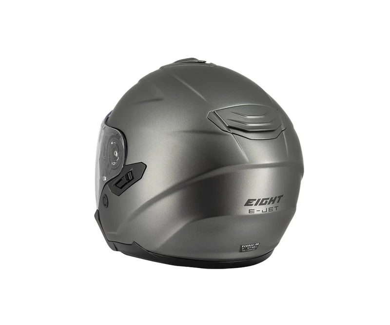 Casque jet moto - E-Tech Gris