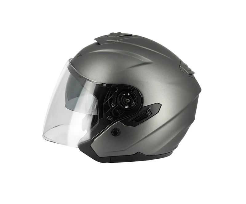 Casque jet moto - E-Tech Gris