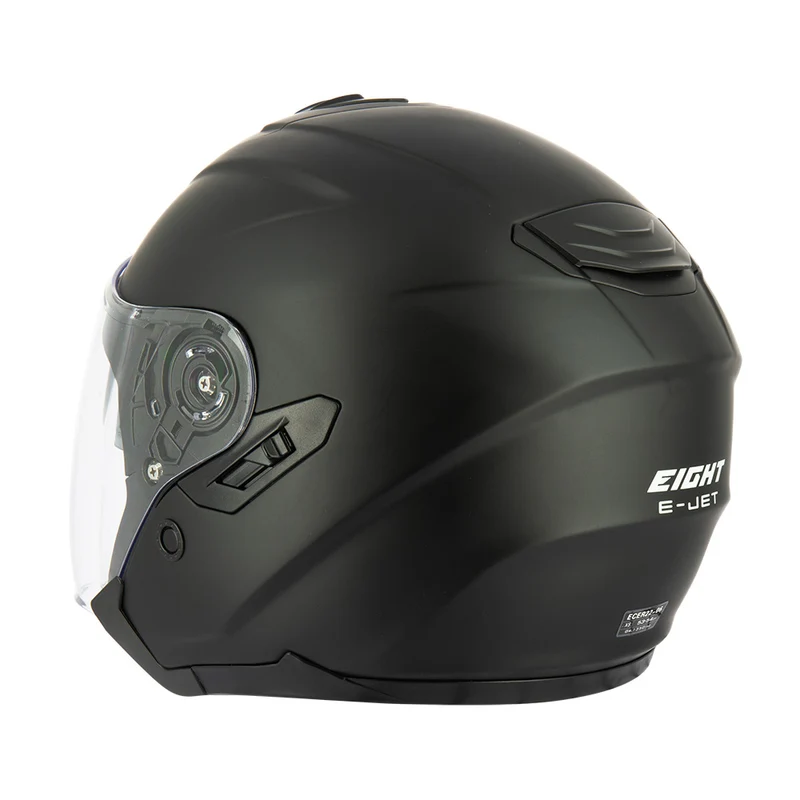 Casque jet moto - E-Tech Noir